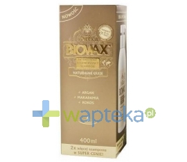 LBIOTICA BIOVAX Szampon Argan Makadamia Kokos 400ml