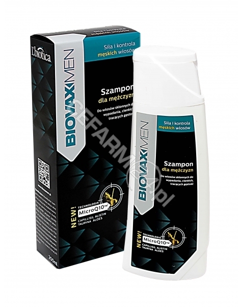 L'BIOTICA BiovaxMen szampon dla mężczyzn przeciw wypadaniu włosów 200 ml