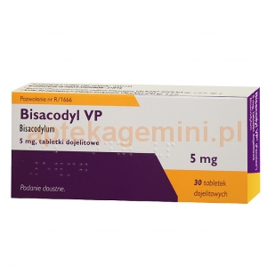 ICN POLFA RZESZÓW Bisacodyl VP 5mg, 30 tabletek dojelitowych