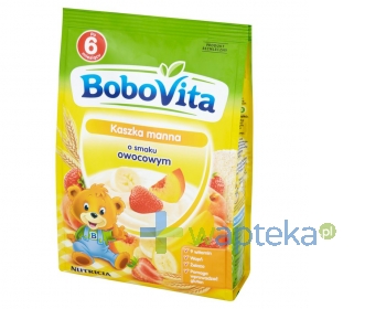 NUTRICIA POLSKA SP. Z O.O. BoboVita Kaszka manna o smaku owocowym po 6 miesiącu 180 g