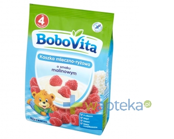 NUTRICIA POLSKA SP. Z O.O. BoboVita Kaszka mleczno-ryżowa o smaku malinowym po 4 miesiącu 230 g