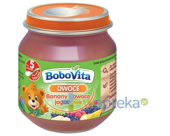 NUTRICIA POLSKA SP. Z O.O. BoboVita Owoce Banany i owoce jagodowe po 5 miesiącu 125 g