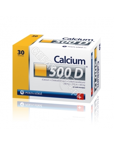 POLFA ŁÓDŹ Calcium 500 d proszek musujący x 60 saszetek