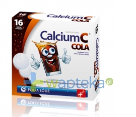 ZAKŁADY FARMACEUTYCZNE POLFA-ŁÓDŹ S.A. Calcium C cola tabletki musujące 16 sztuk POLFA