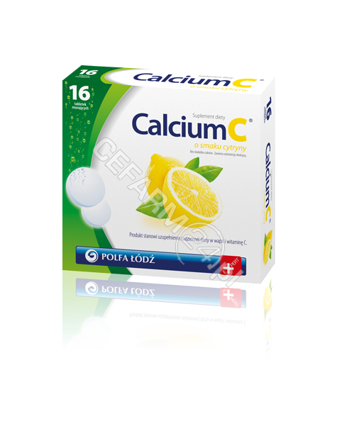 POLFA ŁÓDŹ Calcium c cytrynowe x 16 tabl musujących (polfa łódź)