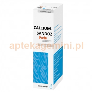 INPHARM Calcium-Sandoz Forte 500mg, 20 tabletek musujących IMPORT RÓWNOLEGŁY