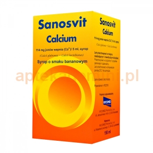 TAKEDA Calcium Sanosvit, syrop, 150ml BEZ KARTONOWEGO OPAKOWANIA OKAZJA