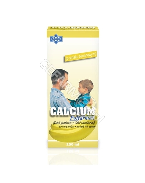 POLFARMEX Calcium syrop bananowy 150 ml (butelka szklana)