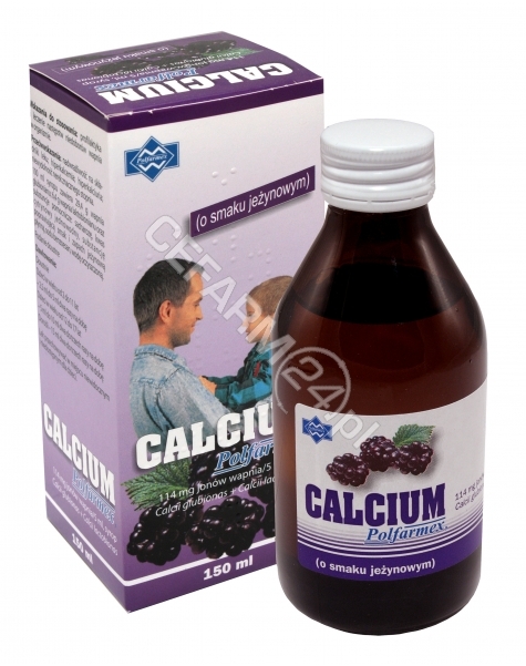 POLFARMEX Calcium syrop jeżynowy 150 ml (butelka szklana)