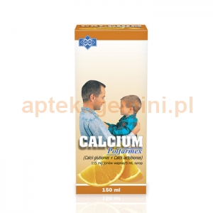 POLFARMEX Calcium, syrop, od 2 lat, smak pomarańczowy, 150ml