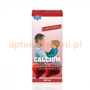POLFARMEX Calcium, syrop, od 2 lat, smak truskawkowy, 150ml