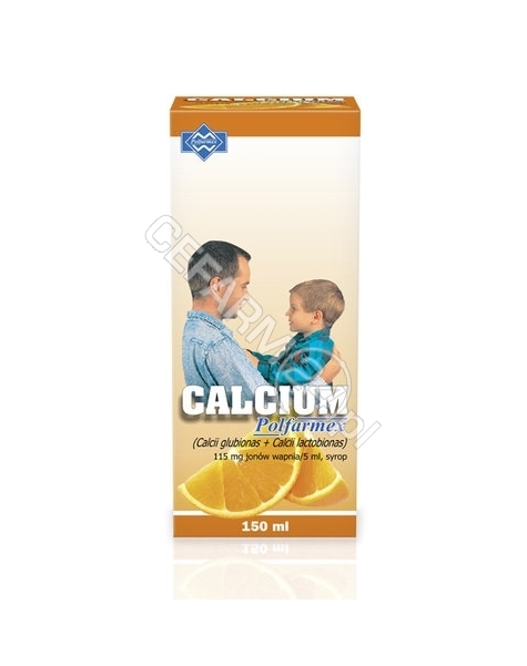 POLFARMEX Calcium syrop pomarańczowy 150 ml (butelka szklana)