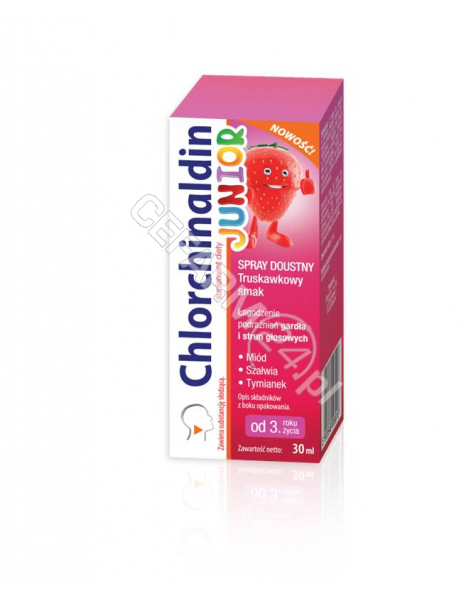 VALEANT Chlorchinaldin Junior spray 30 ml (smak truskawkowy)