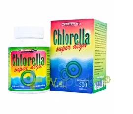 TAJWAN CHLORELLA Chlorella algi prasowane 500 tabletek