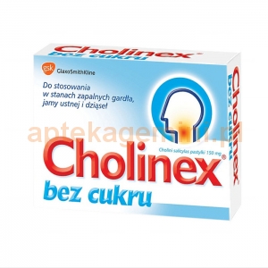 GLAXOSMITHKLINE Cholinex bez cukru, 150mg, 24 pastylek do ssania