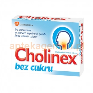 GLAXOSMITHKLINE Cholinex bez cukru, 150mg, 24 pastylek do ssania