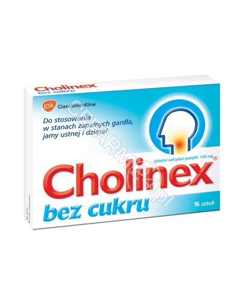 GLAXOSMITHKL Cholinex bez cukru x 16 pastylek