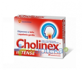 GLAXOSMITHKLINE PHARMACEUTICALS S.A. Cholinex Intense miodowo-cytrynowy 20 tabletek do ssania