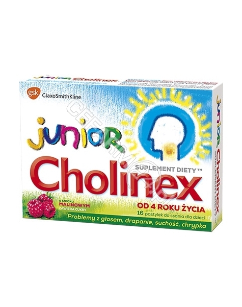 GLAXOSMITHKL Cholinex junior x 16 pastylek do ssania