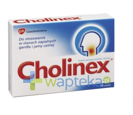 GLAXO WELLCOME S.A. Cholinex pastylki do ssania 16 sztuk