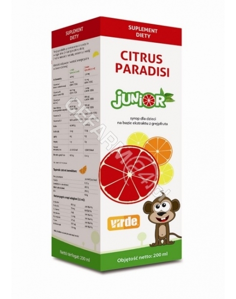 VIRDE Citrus paradisi junior syrop dla dzieci 200 ml