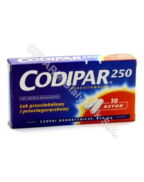 GLAXOSMITHKL Codipar 250 mg x 10 czopków