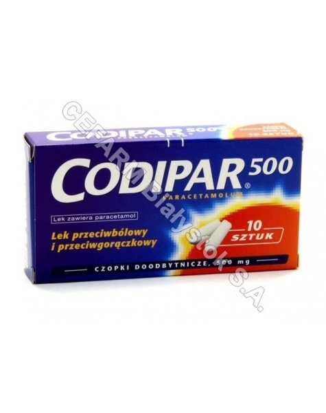 GLAXOSMITHKL Codipar 500 mg x 10 czopków