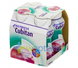 NUTRICIA POLSKA SP. Z O.O. Cubitan o smaku truskawkowym płyn odżywczy 4 x 200 ml - Krótka data ważności - do 13-10-2015