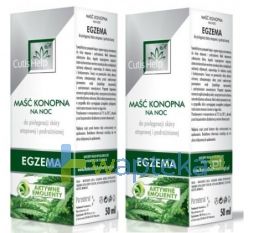 DERMAPROFIL SP. Z O.O. CUTISHELP Maść konopna na noc Egzema 50ml + 50 ml