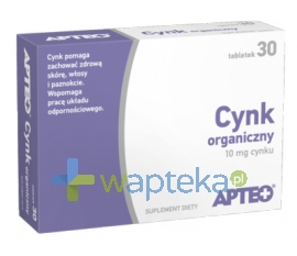 SYNOPTIS PHARMA SP. Z O.O. Cynk organiczny APTEO 30 tabletek