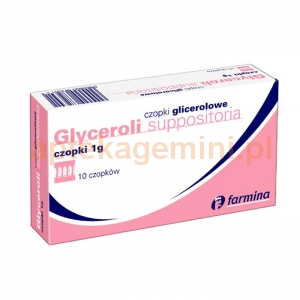 FARMINA Czopki glicerolowe Farmina, 1g, 10 sztuk