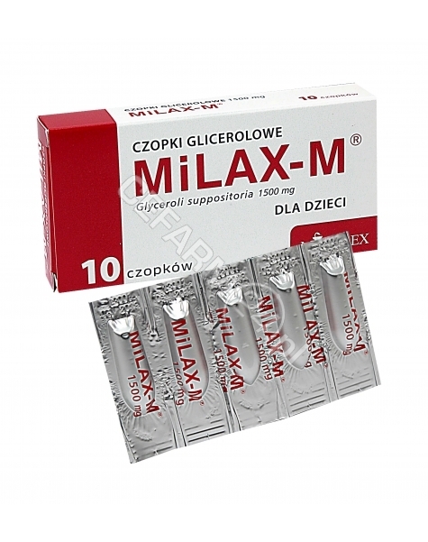 MIRALEX Czopki glicerolowe milax-m dla dzieci x 10 szt
