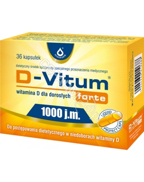 OLEOFARM D-vitum forte 1000 j.m witamina d dla dorosłych x 36 kaps