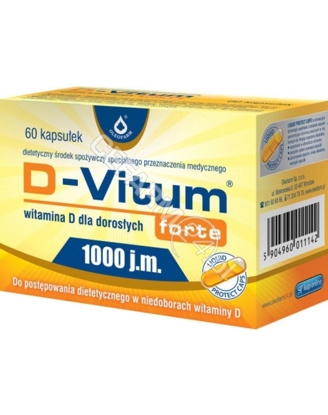 OLEOFARM D-vitum forte 1000 j.m witamina d dla dorosłych x 60 kaps