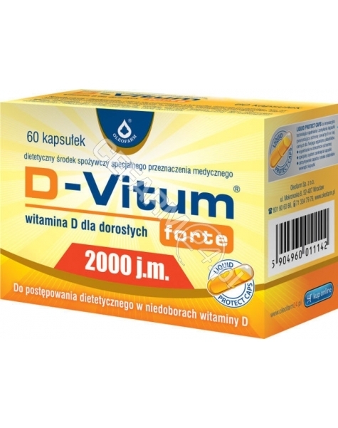 OLEOFARM D-vitum forte 2000 j.m witamina d dla dorosłych x 60 kaps