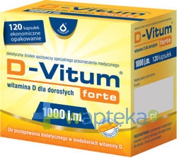 OLEOFARM SP. Z O.O. D-Vitum Forte Witamina D-1000 120 kapsułek