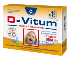 OLEOFARM D-Vitum Witamina D dla niemowląt 36 + 6 kapsułek