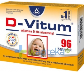 OLEOFARM D-Vitum Witamina D dla niemowląt 96 kapsułek