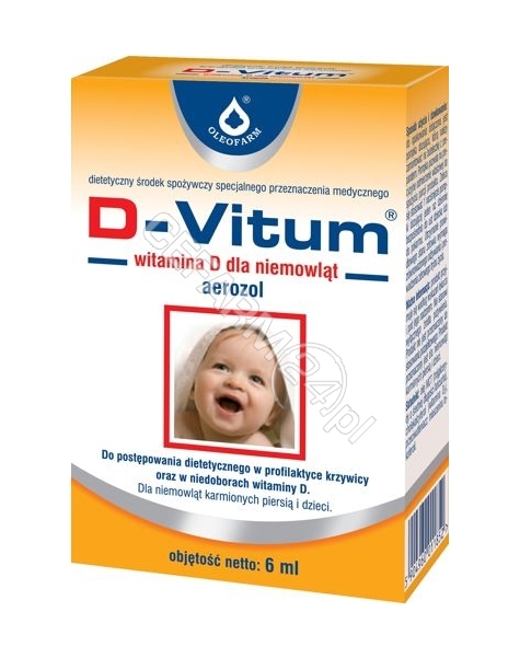 OLEOFARM D-vitum (witamina d) dla niemowląt aerozol 6 ml