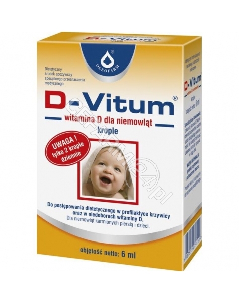 OLEOFARM D-vitum witamina d dla niemowląt krople 6 ml