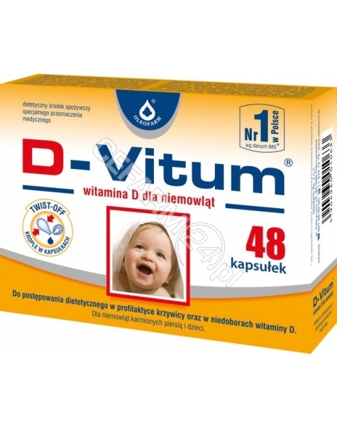 OLEOFARM D-vitum witamina d dla niemowląt x 48 kaps