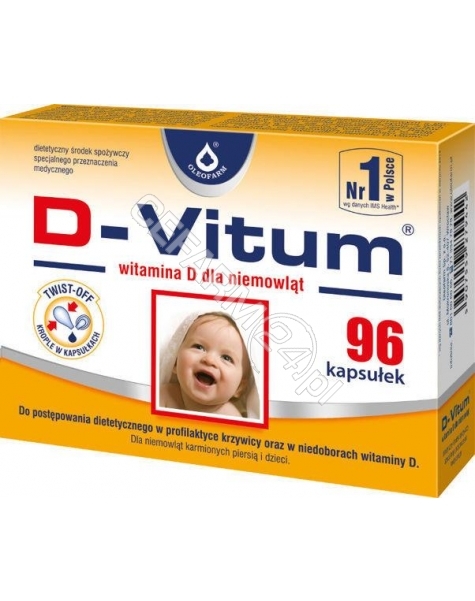 OLEOFARM D-vitum witamina d dla niemowląt x 96 kaps