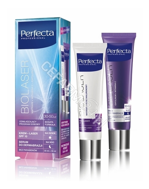 DAX COSMETICS Dax cosmetics perfecta Biolaser 30-50 lat bogata formuła - krem-laser na dzień 30 ml + serum na noc 30 ml