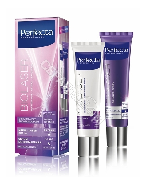 DAX COSMETICS Dax cosmetics perfecta Biolaser 50-70 lat bogata formuła - krem-laser na dzień 30 ml + serum na noc 30 ml