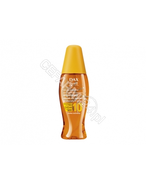 DAX COSMETICS Dax cosmetics sun arganowy olejek do opalania ze złocistym pyłem spf 10 150 ml