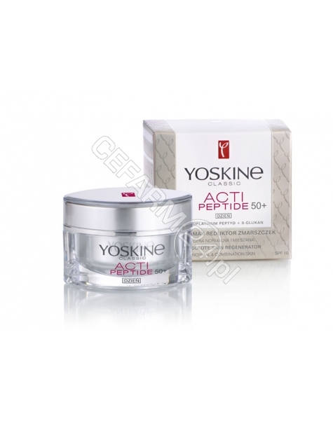 DAX COSMETICS Dax cosmetics yoskine Classic Acti Peptide 50+ krem - max reduktor zmarszczek do cery normalnej i mieszanej na dzień 50 ml