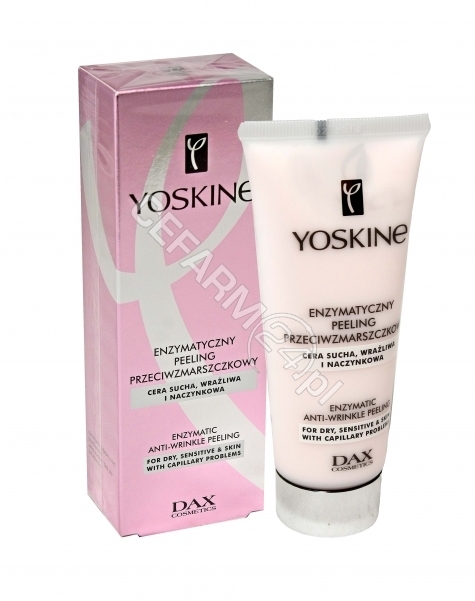 DAX COSMETICS Dax cosmetics yoskine oczyszczanie enzymatyczny peeling przeciwzmarszczkowy do cery suchej, wrażliwej i naczynkowej 75 ml