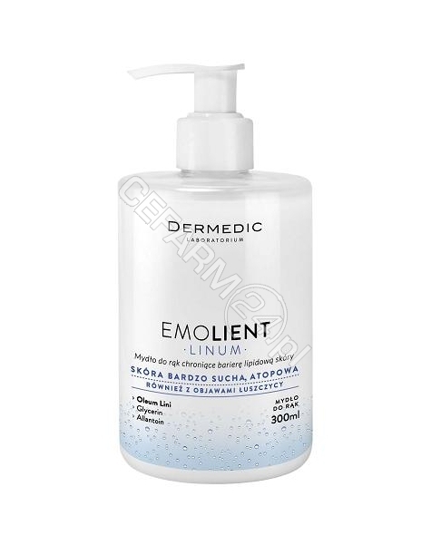 BIOGENED Dermedic emolient linum - mydło do rąk chroniące barierę lipidową skóry 300 ml