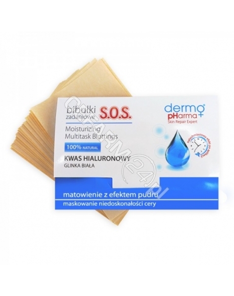 ESTETICA Dermo Pharma bibułki zadaniowe SOS matujące z kwasem hialuronowym x 50 szt