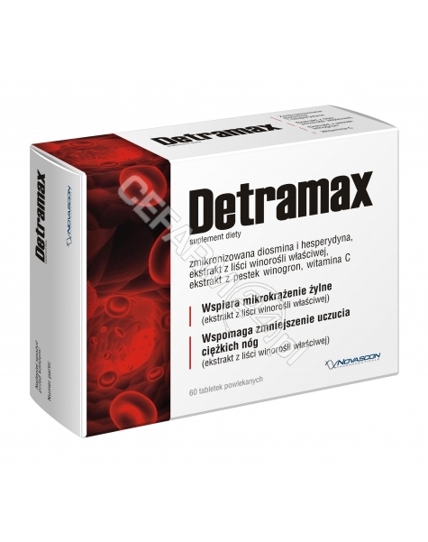 NOVASCON Detramax 600 mg x 60 tabl powlekanych + Detramax żel 75 ml GRATIS !!!